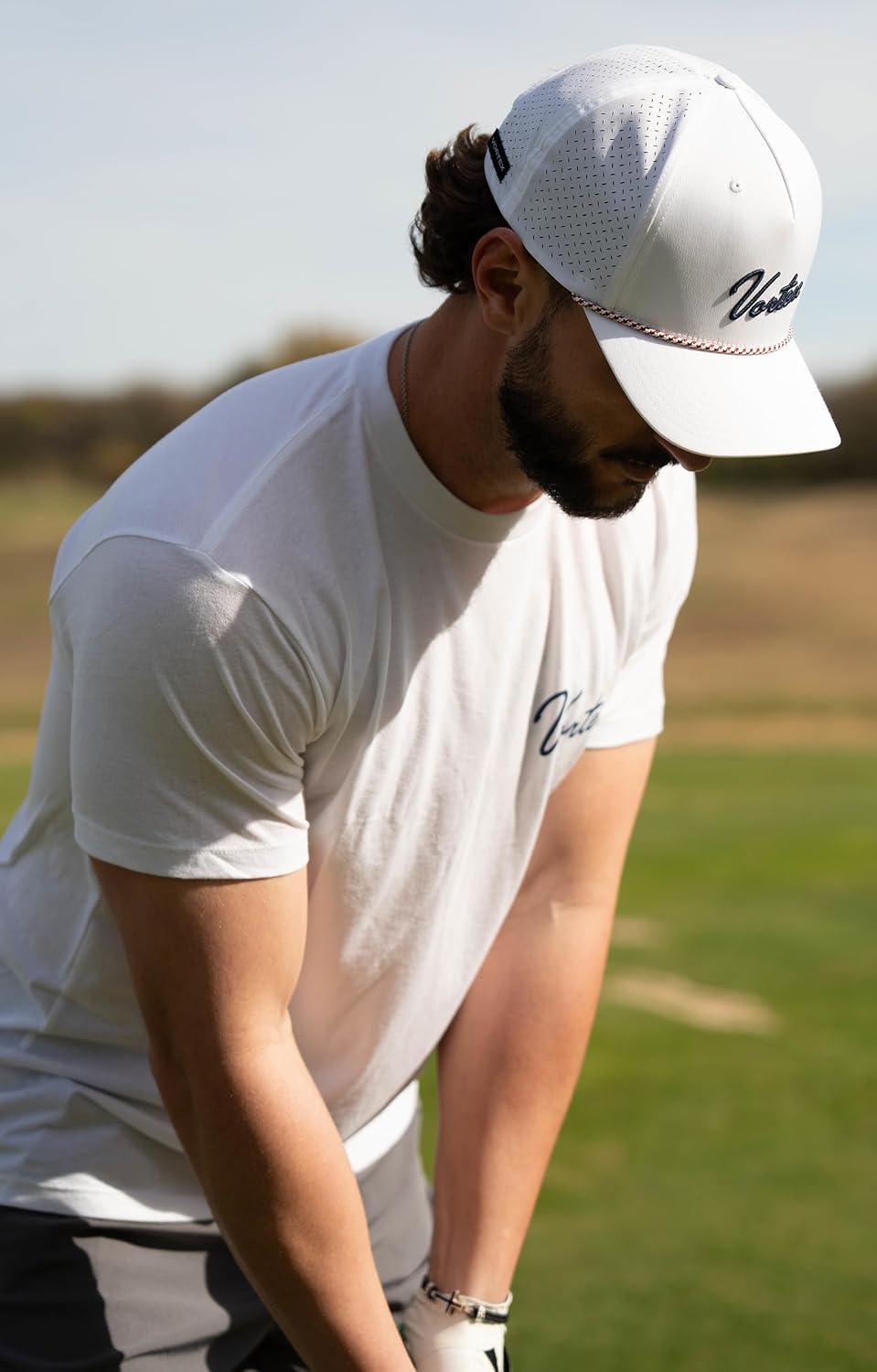 image:imageVortex Golf Script Mens Short Sleeve TShirtsWhite