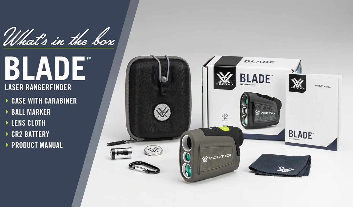 image:imageVortex Optics Blade Series Golf Laser Rangefinders Tournament Legal PinSpotter Mode Slope Mode Select Model Cart Magnet Waterproof Shockproof Unlimited Unconditional WarrantyBlade