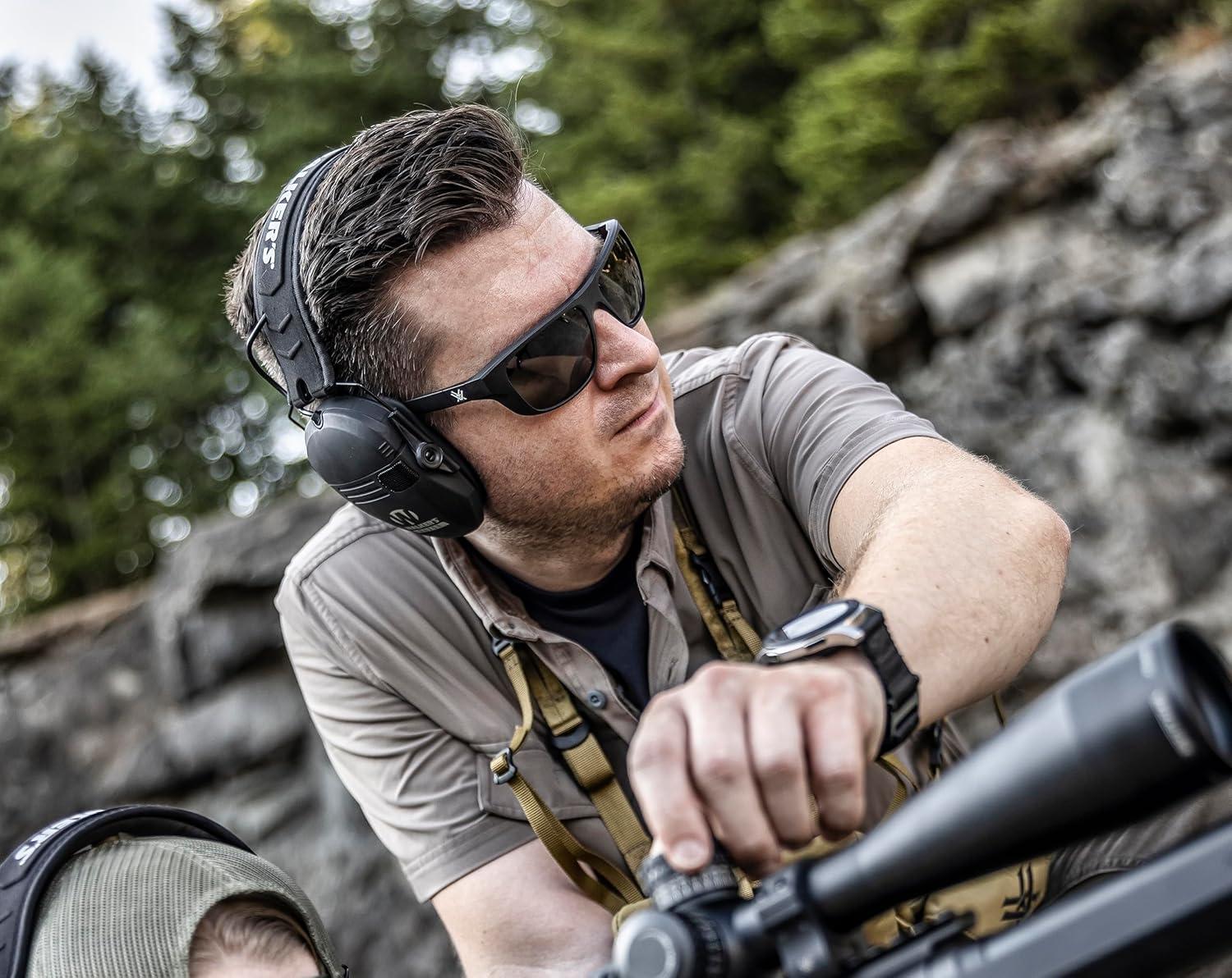 image:imageVortex Optics Jackal Sunglasses UV Protection Polarized Ballistic Rated Unlimited Unconditional WarrantyBlack