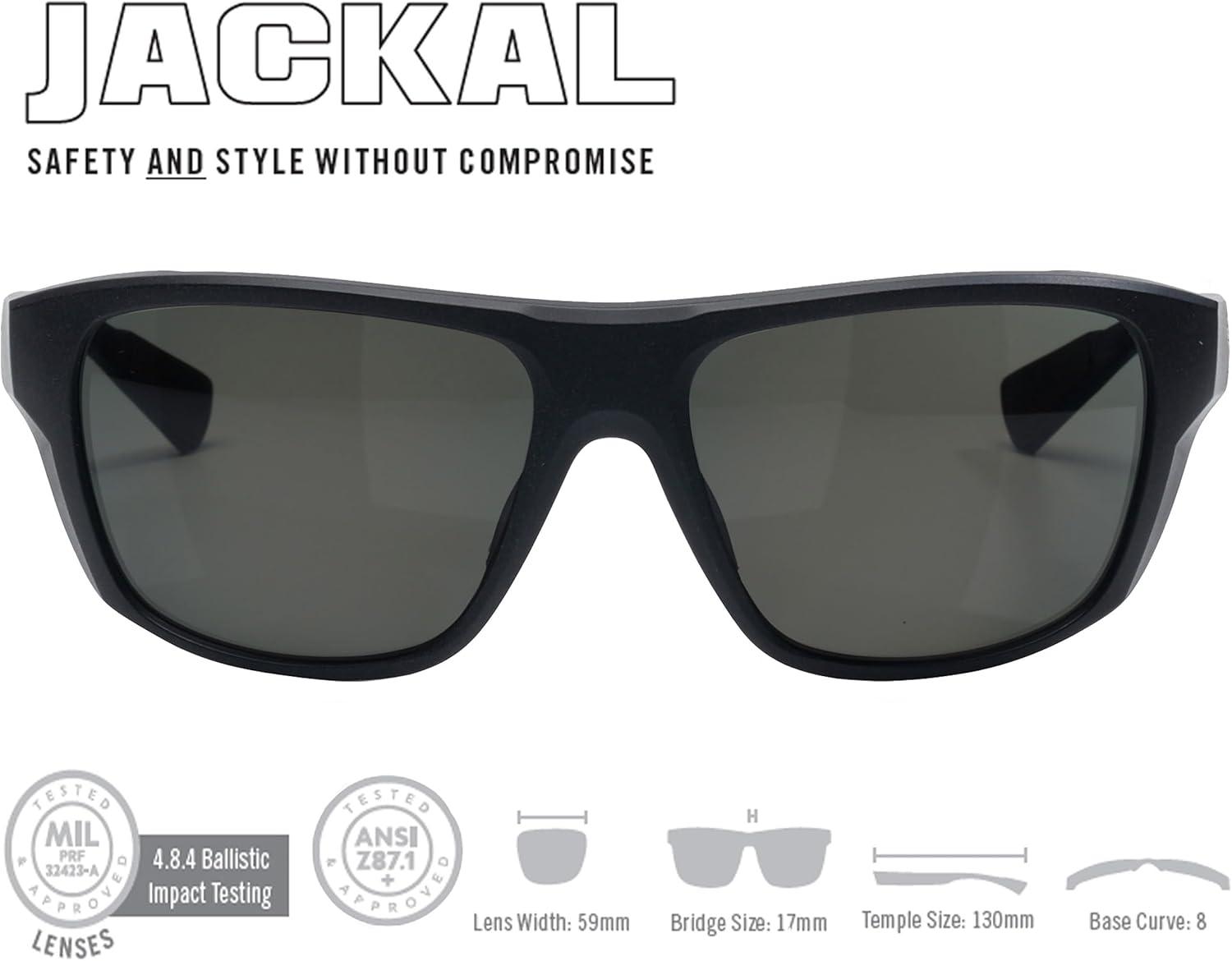 image:imageVortex Optics Jackal Sunglasses UV Protection Polarized Ballistic Rated Unlimited Unconditional WarrantyBlack