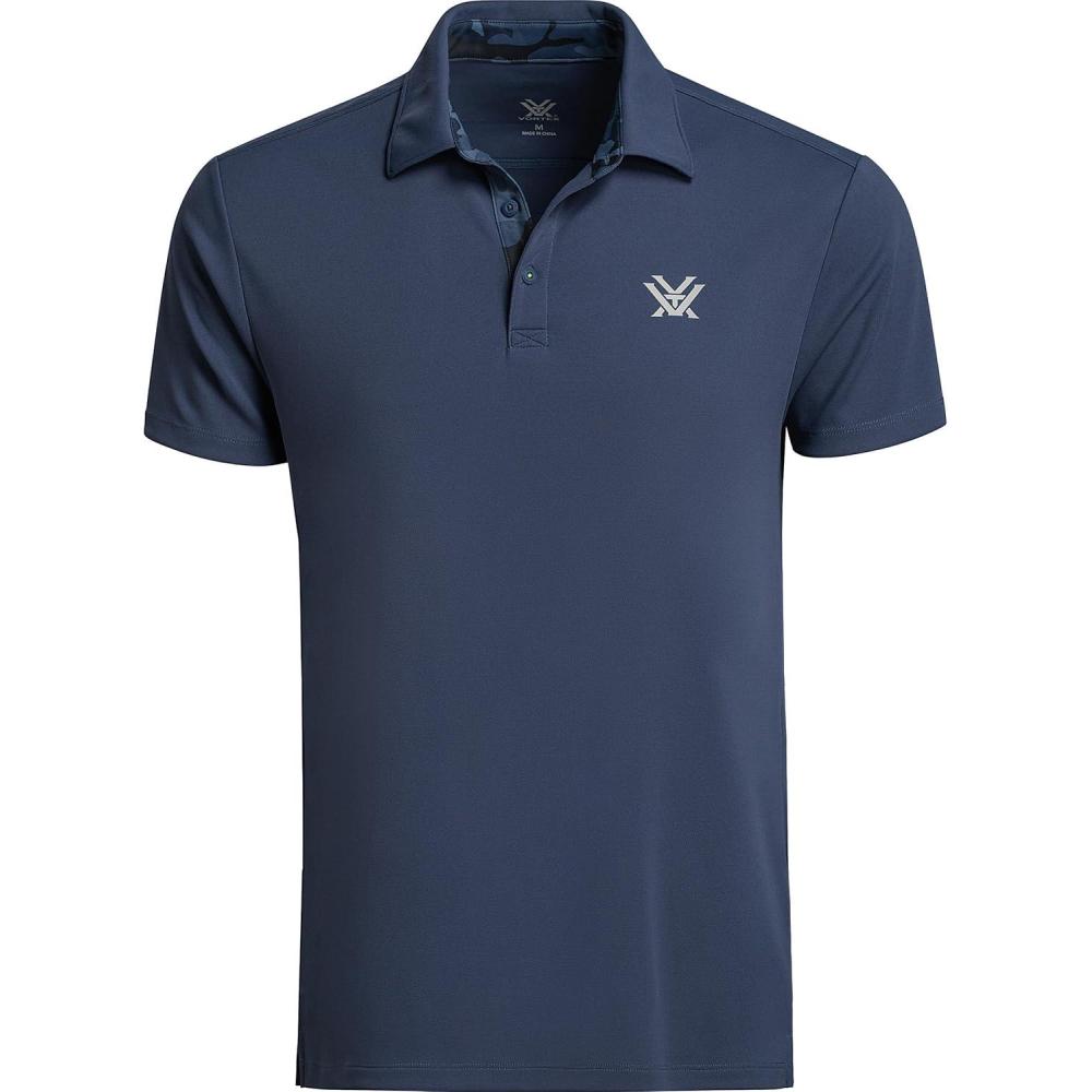 image:imageVortex Axis Ridge Mens Golf Polos Moisture Wicking Stretch FabricInsignia Blue