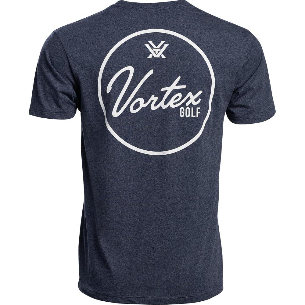 image:imageVortex Golf Script Mens Short Sleeve TShirtsNavy Heather