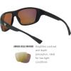 Vortex Optics Jackal Sunglasses | UV Protection, Polarized, Ballistic Rated | Unlimited, Unconditional Warranty(Black)