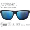 Vortex Optics Jackal Sunglasses | UV Protection, Polarized, Ballistic Rated | Unlimited, Unconditional Warranty(Blue)