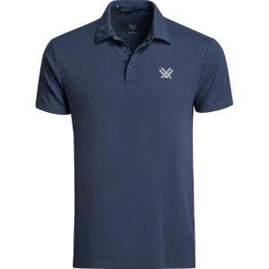 Vortex Axis Ridge Men’s Golf Polos | Moisture Wicking, Stretch Fabric(Insignia Blue)