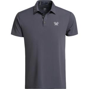 Vortex Axis Ridge Men’s Golf Polos | Moisture Wicking, Stretch Fabric(Woodland Grey)