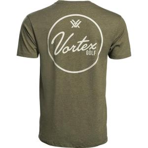 Vortex Golf Script Men’s Short Sleeve T-Shirts(Military Heather)