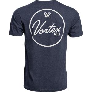 Vortex Golf Script Men’s Short Sleeve T-Shirts(Navy Heather)