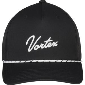 Vortex Script Logo Rope Men’s Snapback Caps(Black)