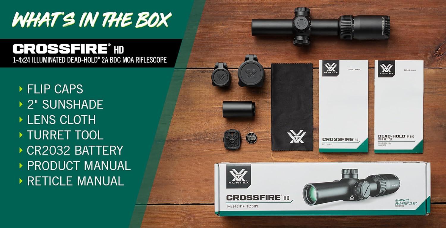 image:imageVortex Crossfire HD Second Focal Plane 30mm Tube RiflescopesBlack