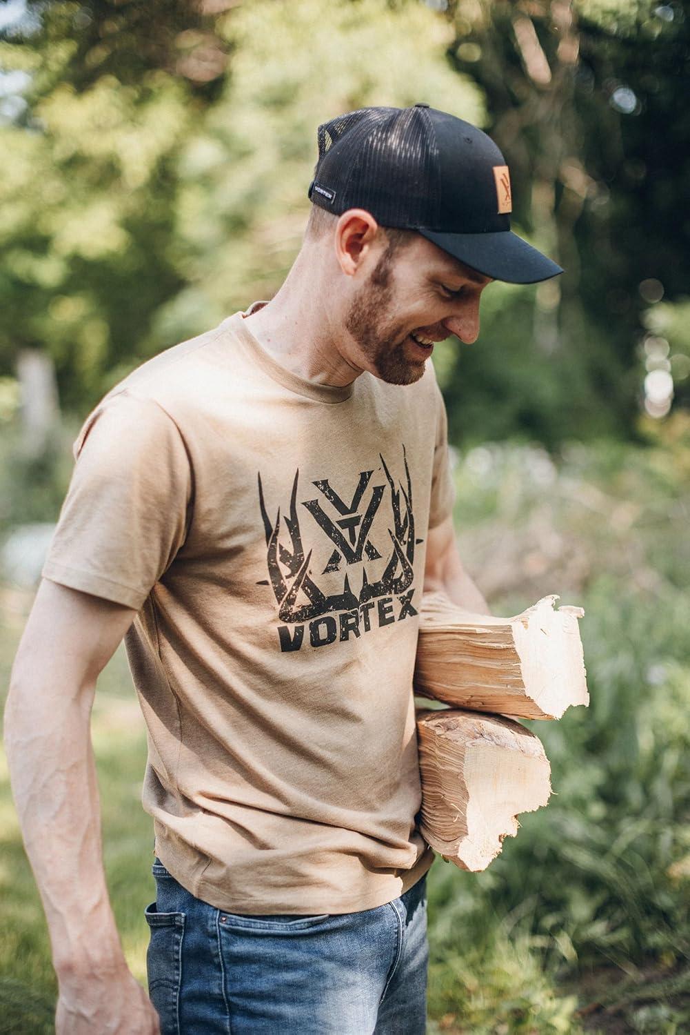 image:imageVortex Mens Full Tine Short Sleeve TShirtsCoyote Heather