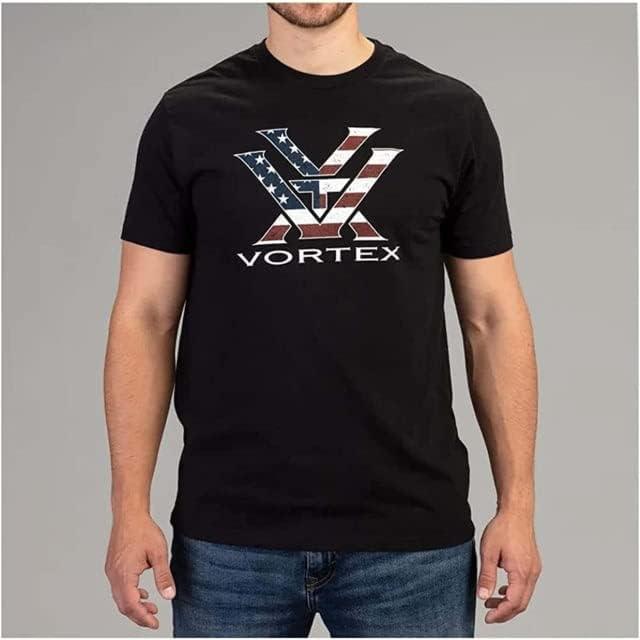 image:imageVortex Mens Stars and Stripes Short Sleeve ShirtBlack