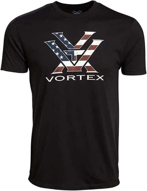 image:imageVortex Mens Stars and Stripes Short Sleeve ShirtBlack