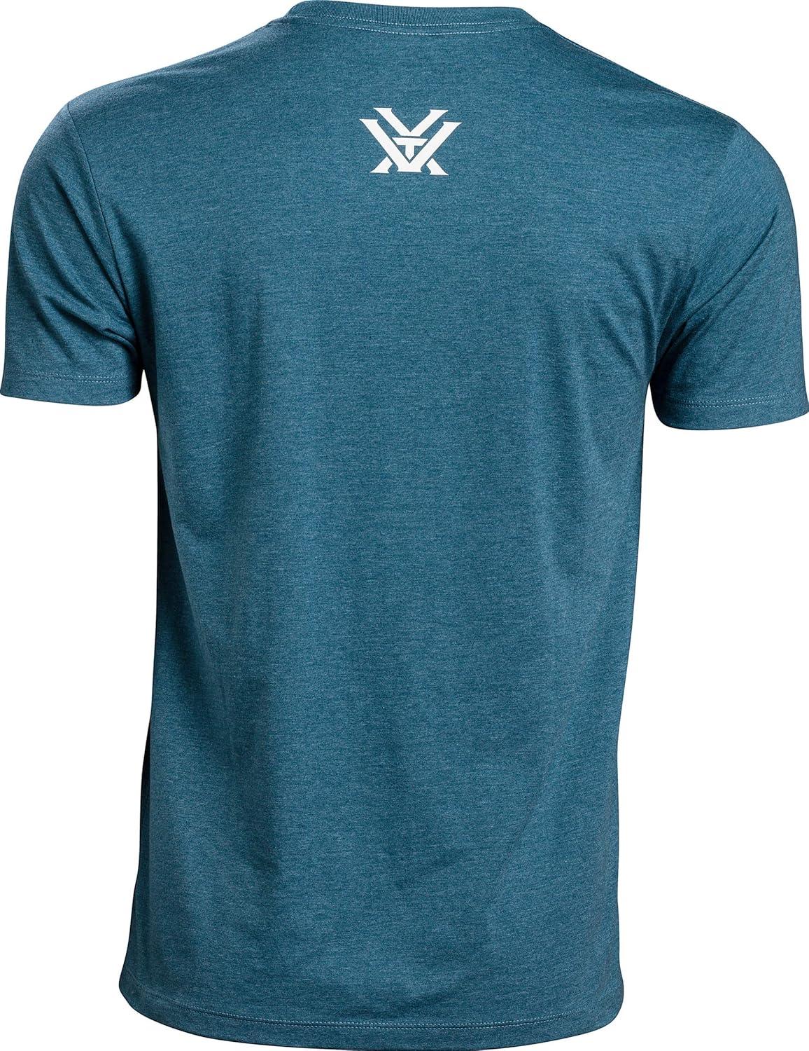 image:imageVortex Mens Stars and Stripes Short Sleeve ShirtSteel Blue Heather