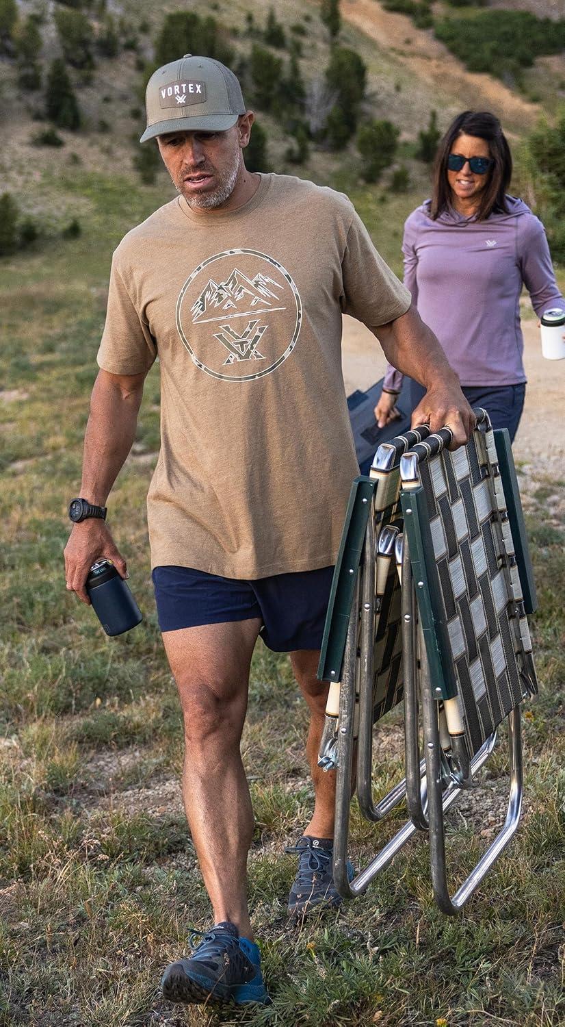 image:imageVortex Mens Three Peaks Short Sleeve ShirtsCoyote Heather