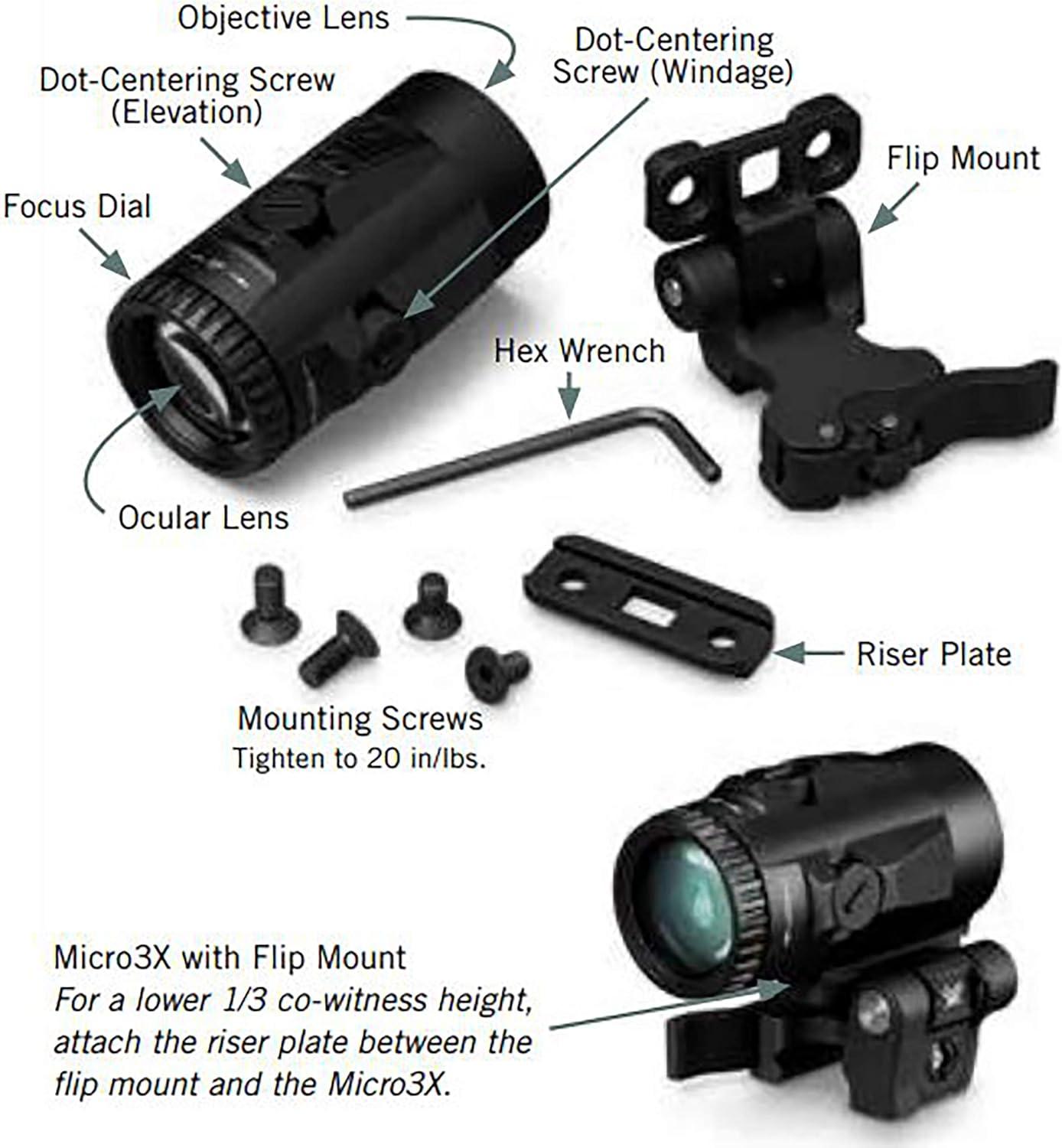 image:imageVortex Optics Micro 3x Red Dot Sight Magnifier with QuickRelease Mount3x