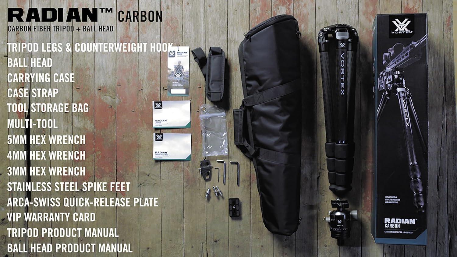 image:imageVortex Optics Radian Carbon Tripod KitsBall Head Kit