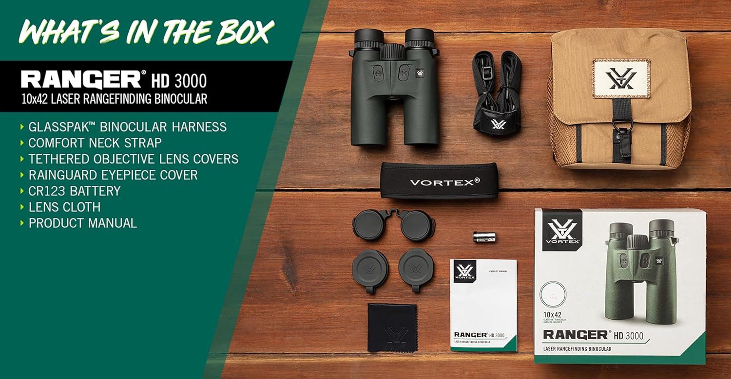 image:imageVortex Optics Ranger HD 3000 10x42 Laser Rangfinding Binoculars