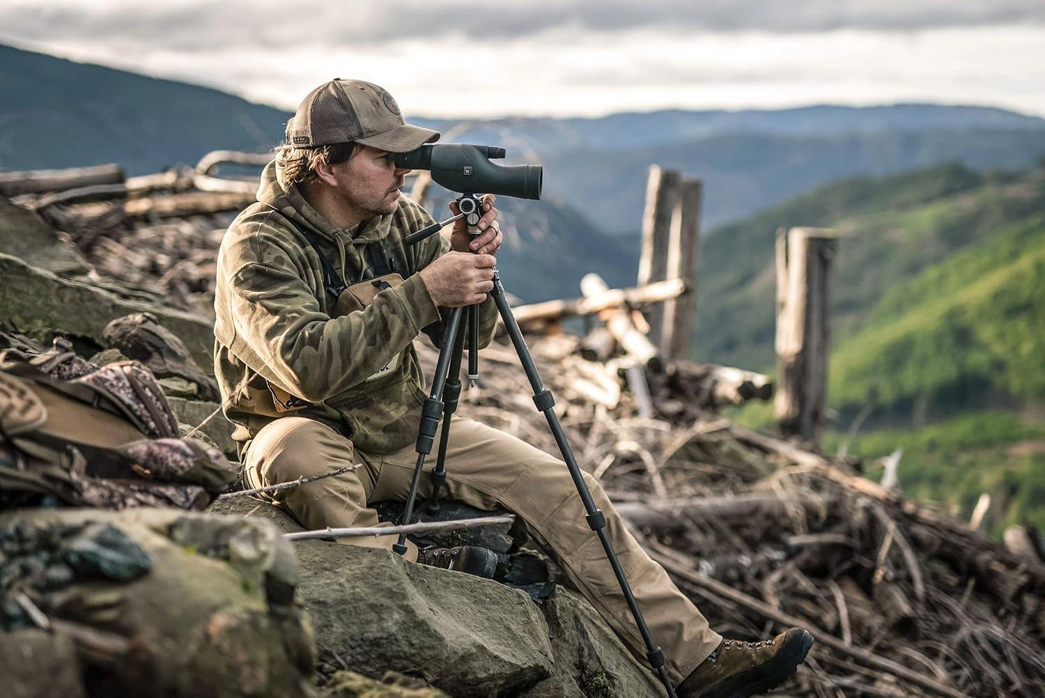 image:imageVortex Optics Summit Carbon II Tripod Kit Light Weight Design Carbon Fiber Tripod 2Way Pan Head 22 lb Max Load Rubber Feet Unlimited Unconditional Warranty