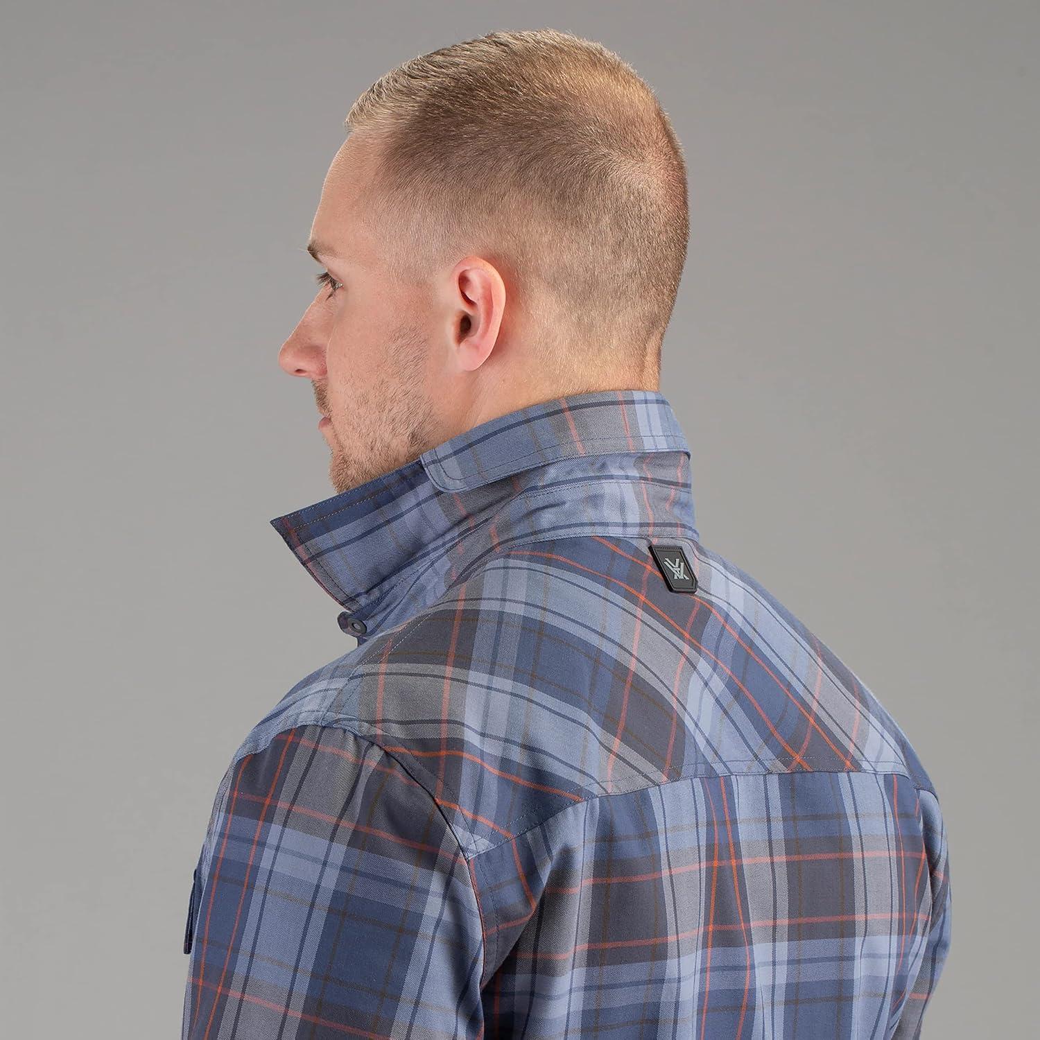 image:imageVortex Optics Trail Call Tech Flannel ShadowBlue Grey