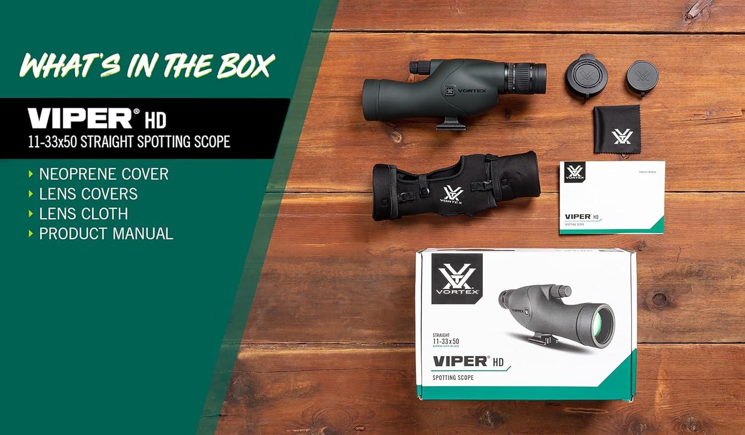 image:imageVortex Optics Viper HD Spotting Scopes1133x50 Straight