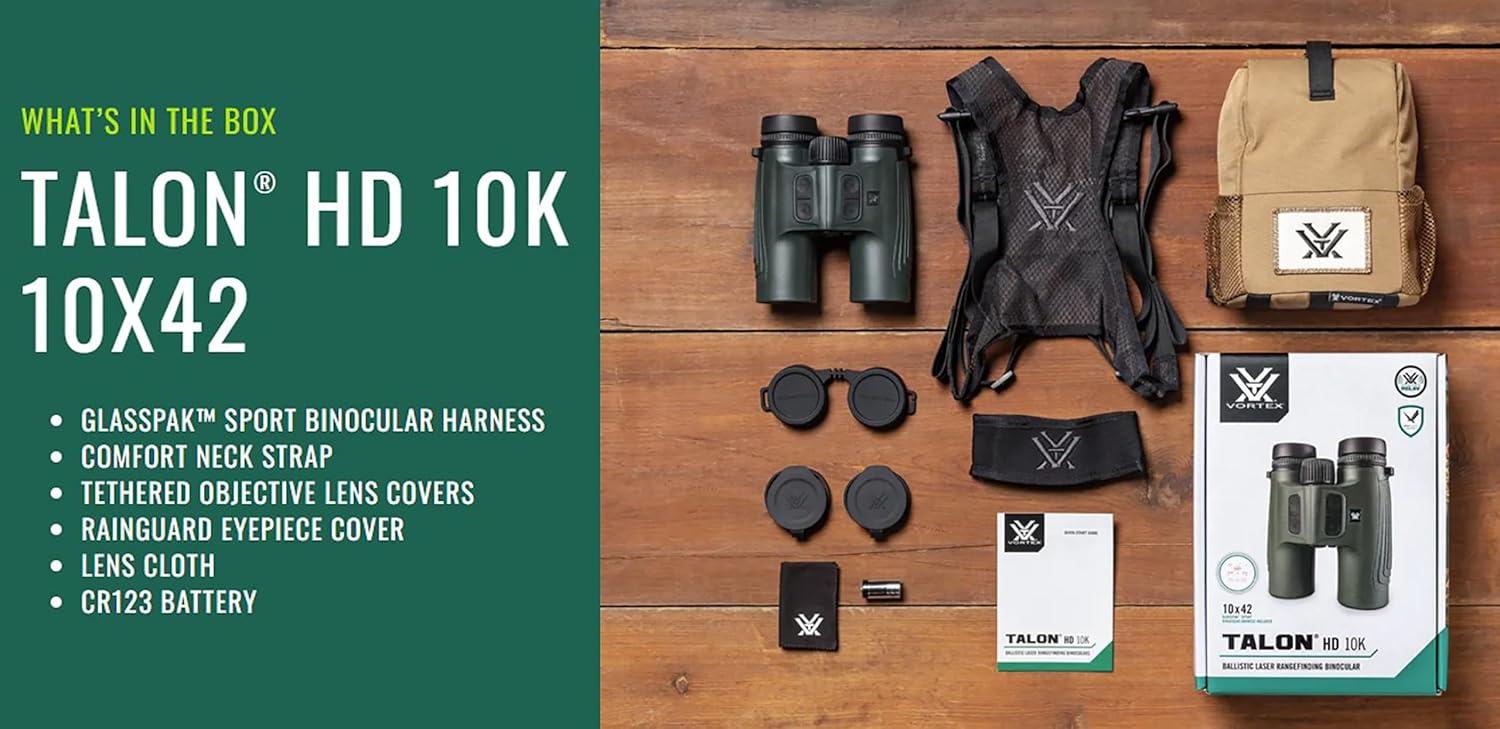 image:imageVortex Talon HD 10K 10x42 Ballistic Laser Rangefinding Binocular10x42