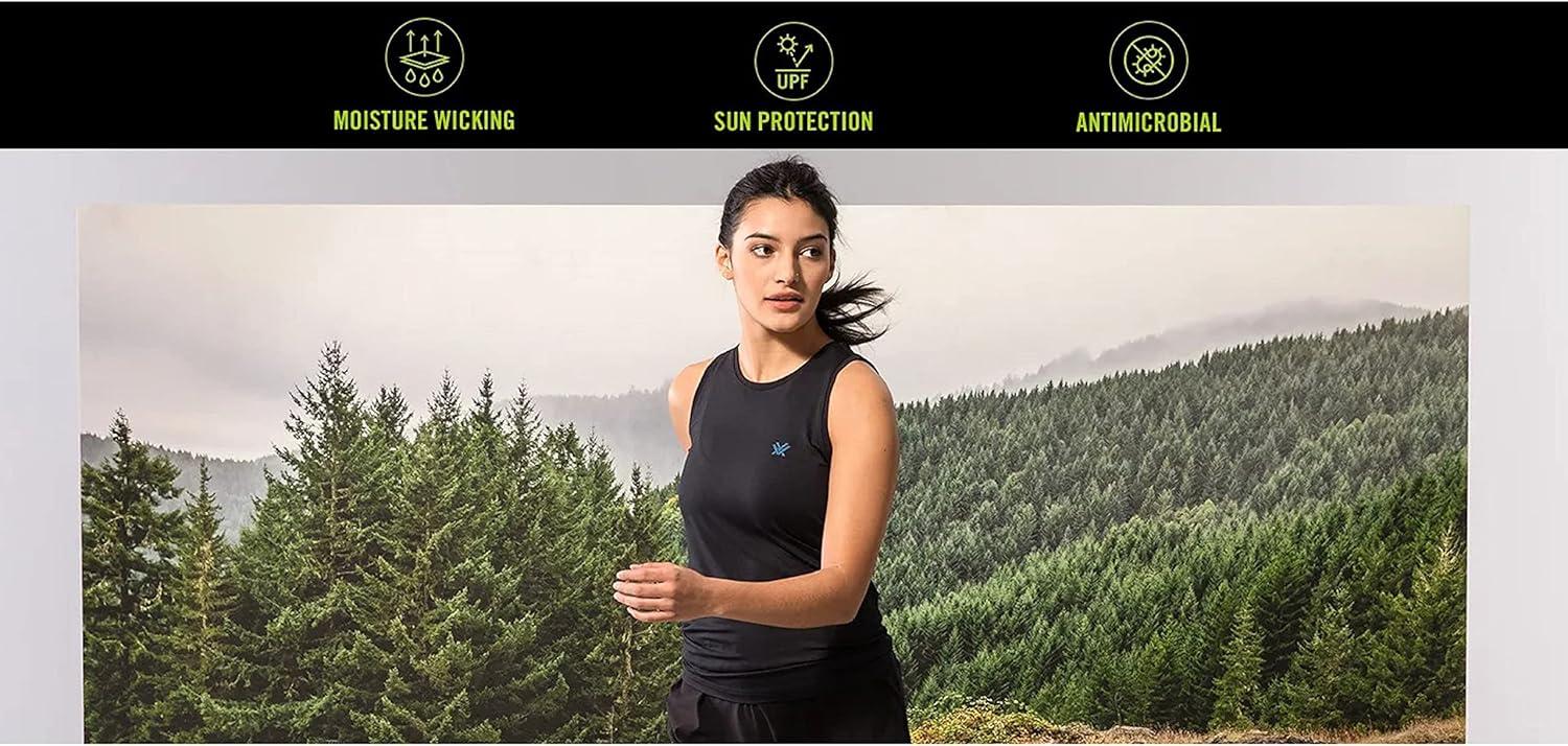 image:imageVortex Womens Lightweight Outdoor Kinetic Breeze Tank Top Sleeveless ShirtBlack