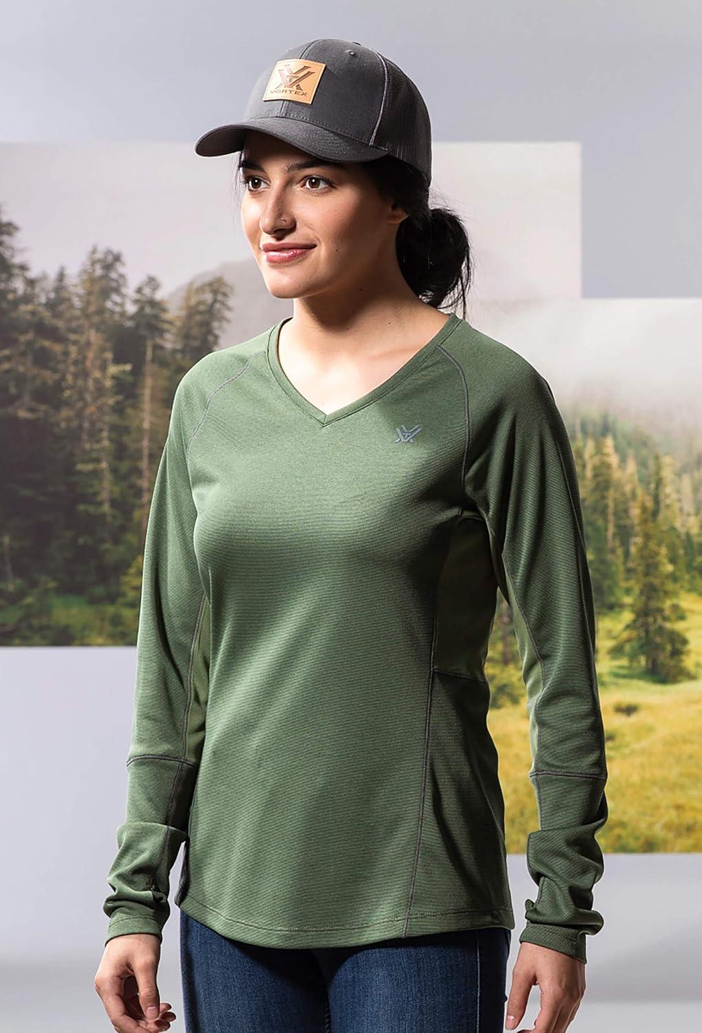 image:imageVortex Womens Weekend Rucker MoistureWicking UPFProtective HighPerformance Long Sleeve ShirtForest Night