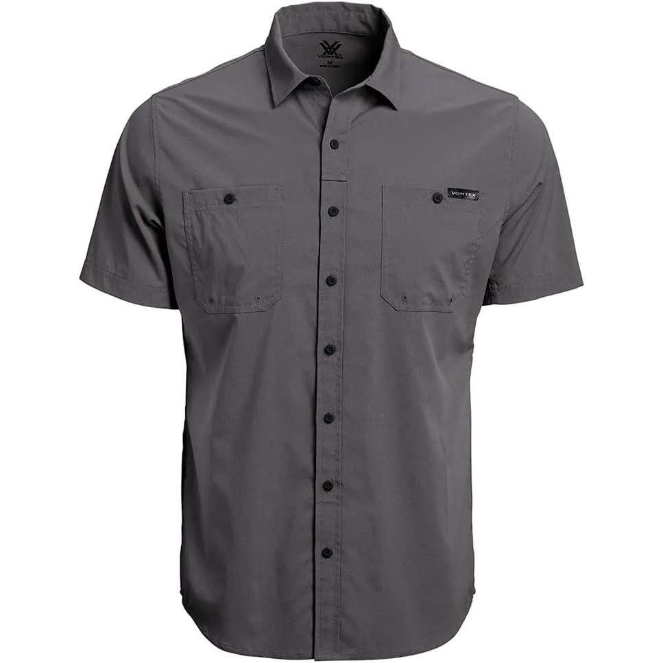 image:imageVortex Mens Alpine Cove Short Sleeve Shirts  UPF Sun Protection Moisture Wicking Quick Dry Temperature Regulating FabricTurbulence