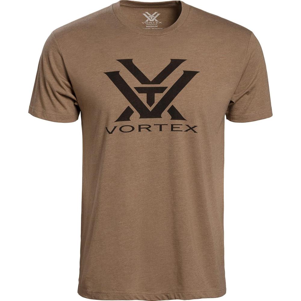 image:imageVortex Mens Core Logo Short Sleeve TShirtsCoyote Heather