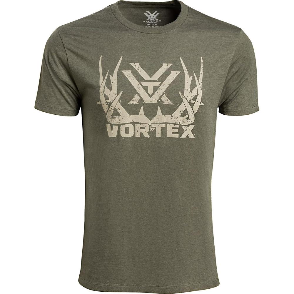 image:imageVortex Mens Full Tine Short Sleeve TShirtsMilitary Heather
