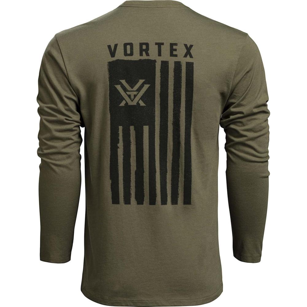 image:imageVortex Mens Salute Long Sleeve TShirtsMilitary Heather