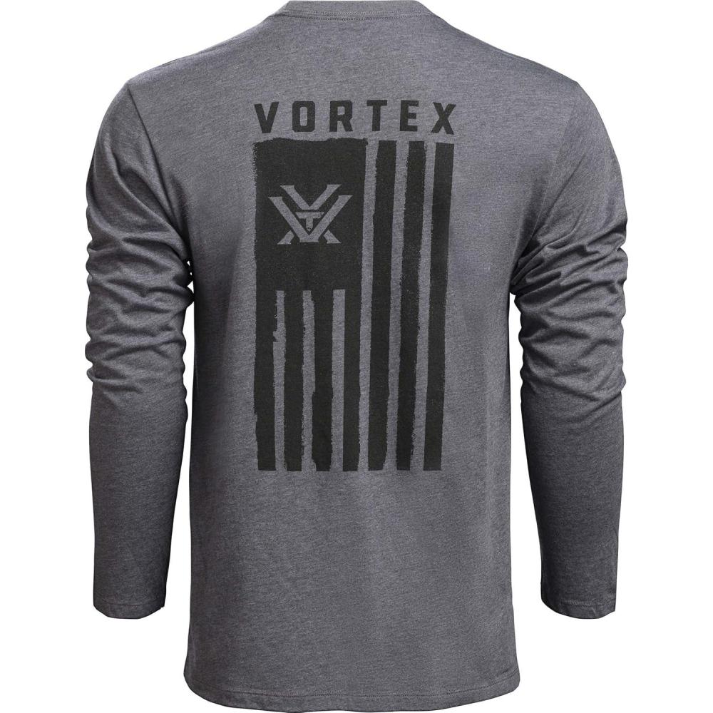 image:imageVortex Mens Salute Long Sleeve TShirtsTitanium Heather