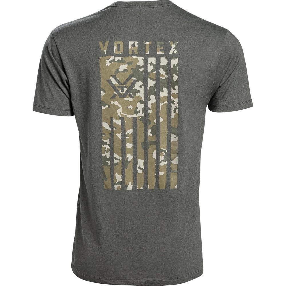 image:imageVortex Mens Salute Short Sleeve TShirtsDark Olive Heather