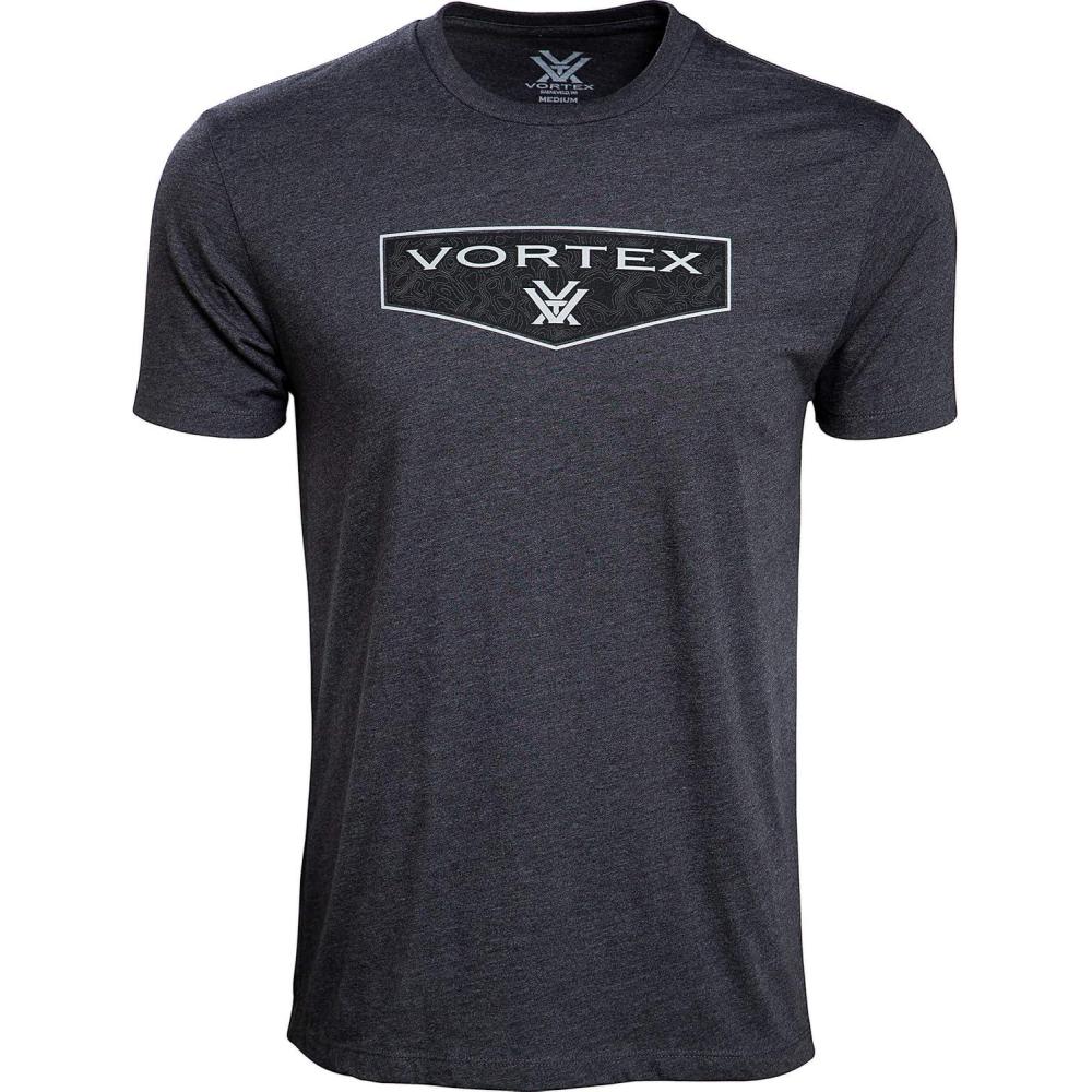 image:imageVortex Mens Shield Short Sleeve TShirtsCharcoal Heather