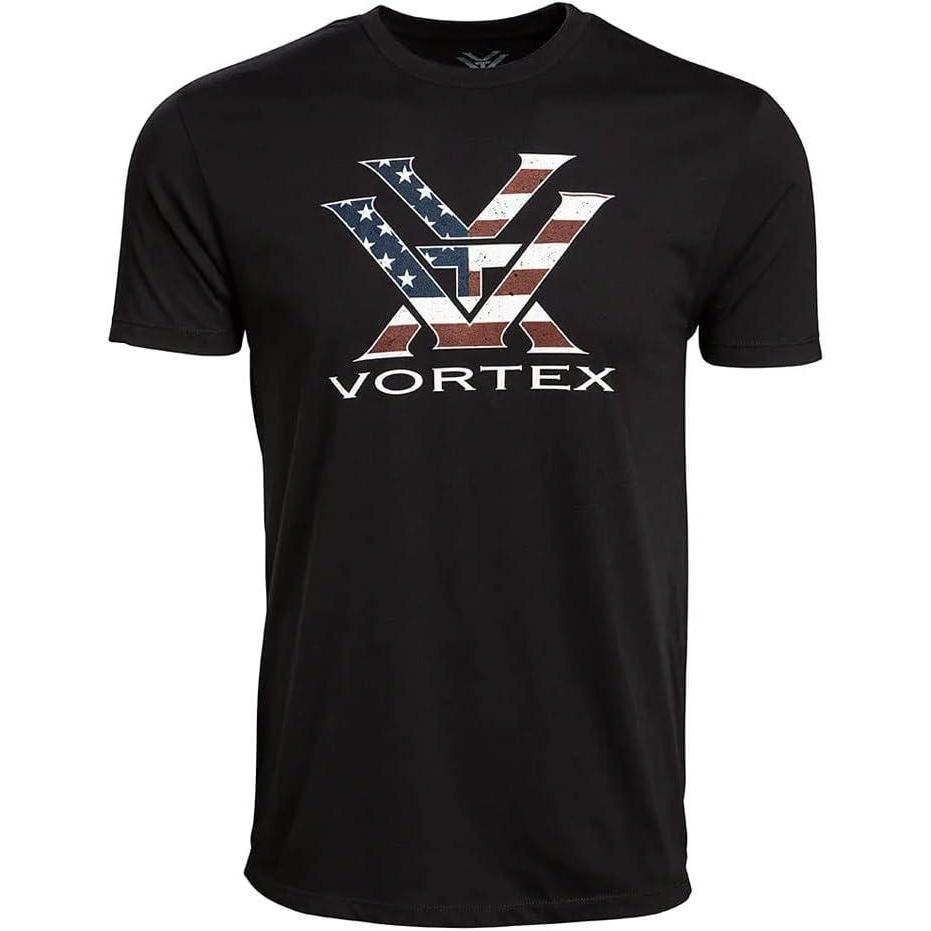image:imageVortex Mens Stars and Stripes Short Sleeve ShirtBlack