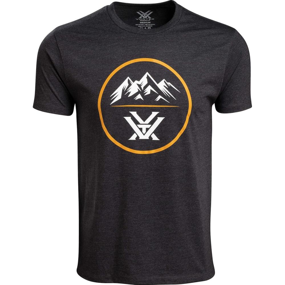 image:imageVortex Mens Three Peaks Short Sleeve ShirtsCharcoal Heather