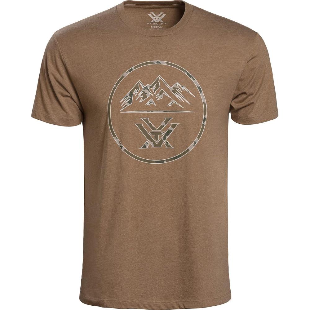 image:imageVortex Mens Three Peaks Short Sleeve ShirtsCoyote Heather