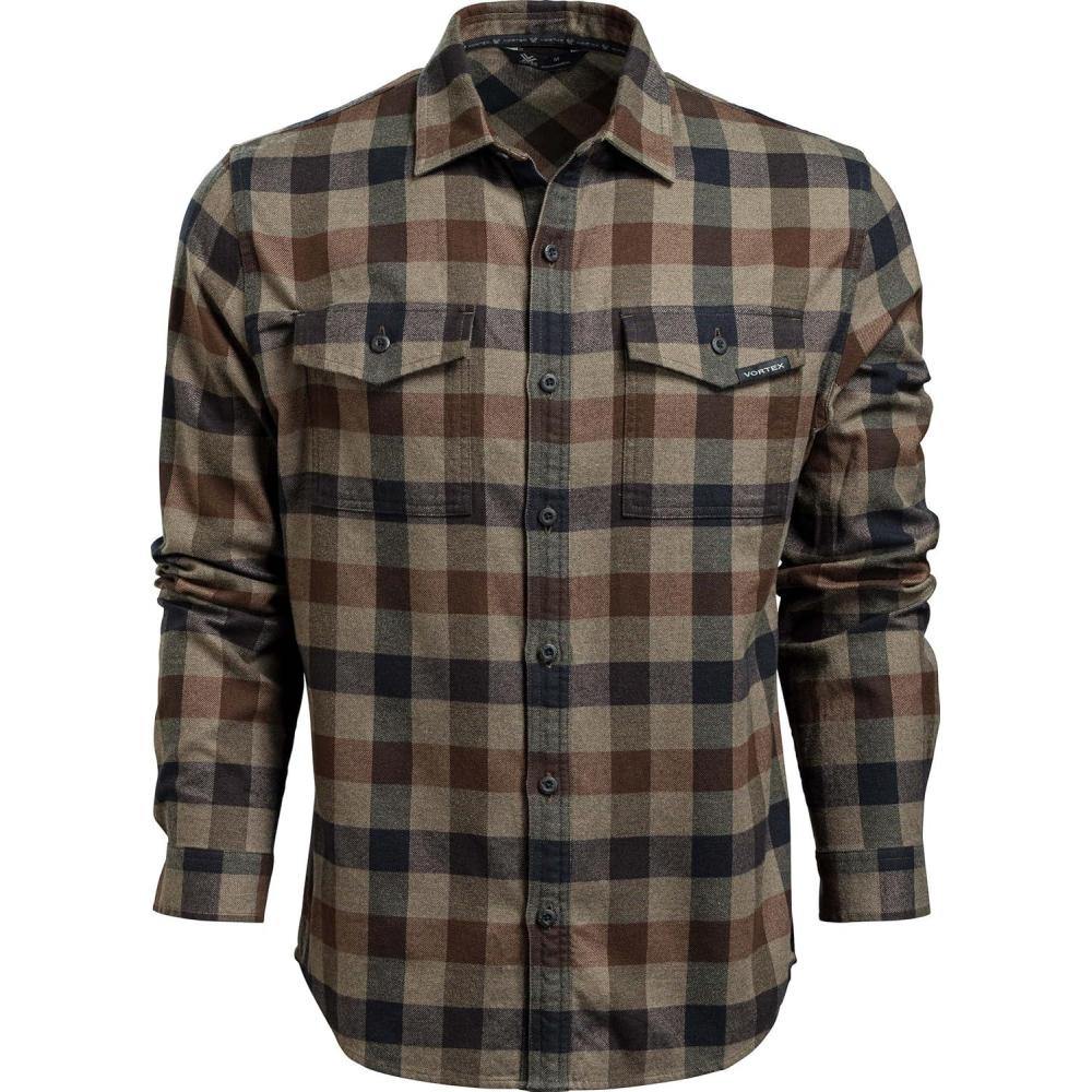 image:imageVortex Mens Timber Rush Flannel Shirts Mechanical Stretch Moisture Wicking Underarm GussetTimber