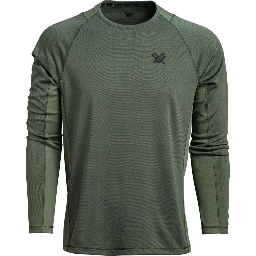 image:imageVortex Mens Weekend Rucker Long Sleeve Shirts Moisture Wicking UPF Sun Protection Stain Release TechnologyGreen