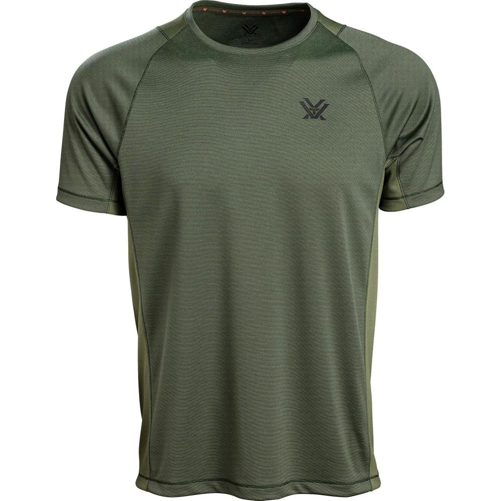image:imageVortex Mens Weekend Rucker Short Sleeve Shirts Moisture Wicking UPF Sun Protection Stain Release TechnologyGreen
