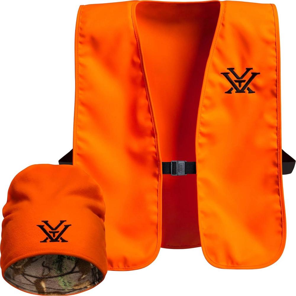 image:imageVortex Optics Blaze Orange Hunting Vest amp Beanie ComboBlaze Orange