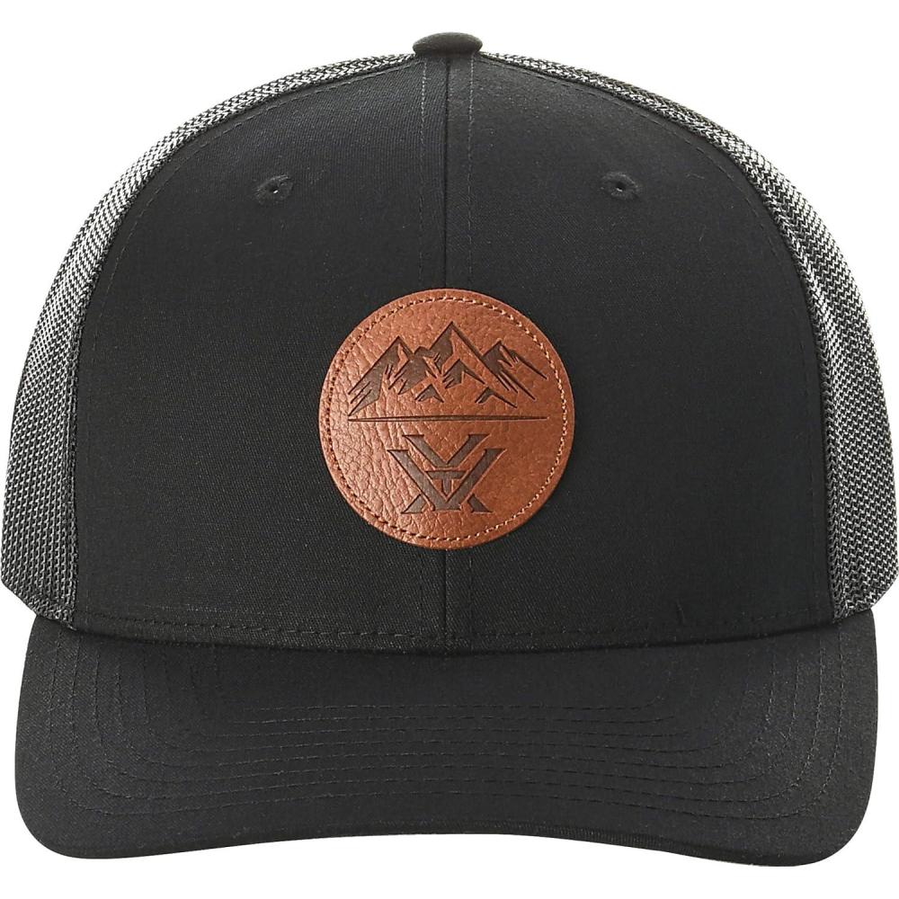 image:imageVortex Three Peaks Patch Snapback CapsBlack Leather Patch