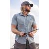 Vortex Men’s Alpine Cove Short Sleeve Shirts – UPF Sun Protection, Moisture Wicking, Quick Dry. Temperature Regulating Fabric(Shale Blue)