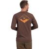 Vortex Men’s Diamond Crest Long Sleeve T-Shirts(Brown Heather)