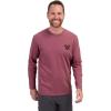 Vortex Men’s Diamond Crest Long Sleeve T-Shirts(Burgundy Heather)