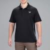 Vortex Men’s Escape Velocity Polo Shirts – Moisture Wicking, UPF Protection, Quick Dry, Stain Release, Coolmax Fabric(Black)