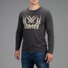 Vortex Men’s Full-Tine Long Sleeve T-Shirts(Charcoal Heather)