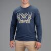 Vortex Men’s Full-Tine Long Sleeve T-Shirts(Navy Heather)