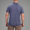 Vortex Men’s Punch in Polo Shirts – UPF 15 Protection, Moisture Wicking, Armpit Gussets(Crown Blue)
